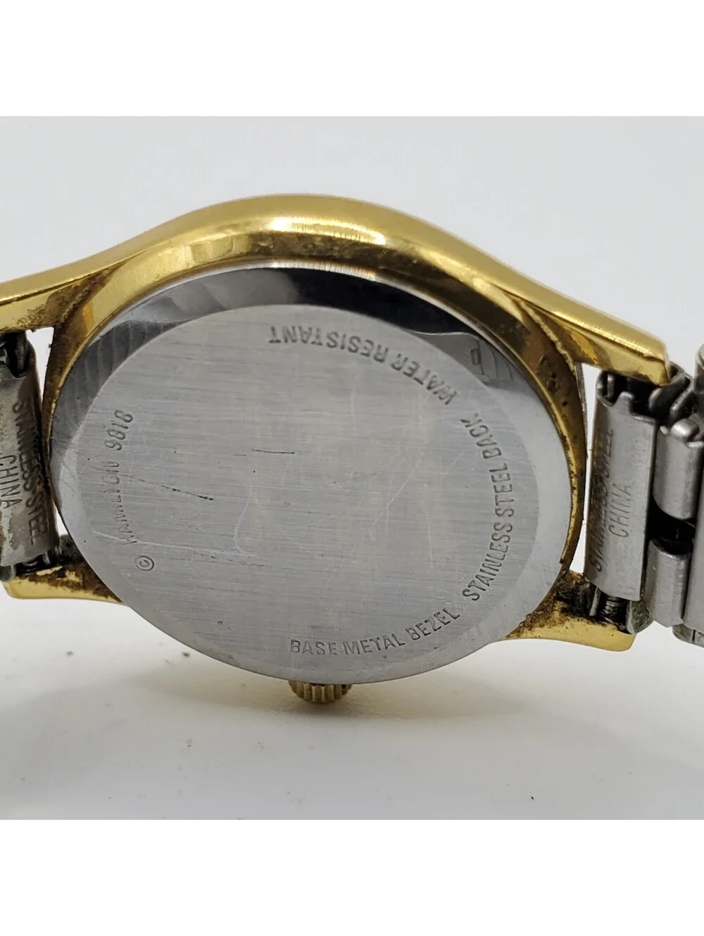 Hamilton 7j TSA Quartz Watch Women 22mm White Date Dial Stretch Band New Battery
